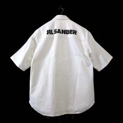 JIL SANDER バックロゴ ホワイト 40 美品 スタッフシャツ - メルカリ