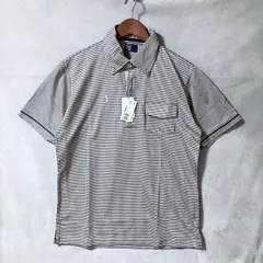 PGA TOUR PGAツアー タグ付き未使用 コットンポリ Coolpass 清涼生地 ストレッチ ボタンダウン ポロシャツ size.L グレー ゴルフウェア