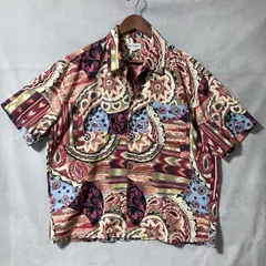 MEN'S TENORAS メンズティノラス 80's rare vintage DCブランド ポリエステル ワイド オーバーサイズ 総柄 プリント シャツ size.Free 希少のサムネイル