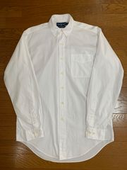 希少ディテール】90s ポロラルフローレン ガチャポケ シャツ 白 ポニー