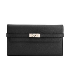 激レア】HERMES エルメス ケリーウォレット リザード 正規品 黒 L刻印
