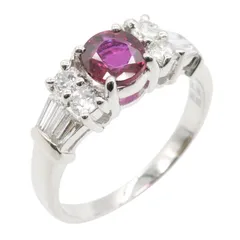 ジュエリー JEWELRY リング・指輪 ルビー ダイヤモンド リング ﾙﾋﾞｰ 4.5g #11 Pt900プラチナ ダイヤモンド ルビーリング レディース Used Aのサムネイル