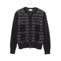 モンクレール MONCLER ダウンジャケット カーディガン 切替 9B51000 ブラック ナイロン ウール カーディガン レディース Used Aのサムネイル