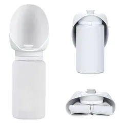 AIBOO 犬 給水器 ペットウォーターボトル 折り畳み シリコン 漏れ防止 お散歩 水 軽量 ペット グレー 猫など アウトドア 夏 小動物用給水器 犬用水入れ お出かけ (550ML, グレー)のサムネイル