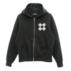 AMIRI アミリ AMJYHD1066 MA Quad Zip Hoodie エムエー クアッド ジップフーディ ロゴ ジップアップ  パーカー ブラック系 L【中古】のサムネイル