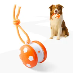 KIYILEAF 犬用自動ボール ロープ付き モーション感知 充電式 知育 ランダム動き 全犬種のサムネイル