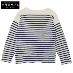 45R　フォーティファイブ アール　36番天竺の908バスクTシャツ コットン トップス レディース ネイビー×アイボリー 1 8027000　1のサムネイル