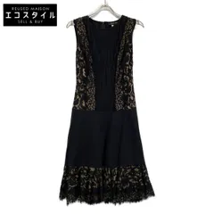 TADASHI SHOJI　タダシショージ　6L1300M ブラック 刺繍 レース ノースリーブ ドレス ワンピース　XSのサムネイル