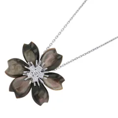ヴァンクリ ネックレス ローズ ド ノエル クリップ スモール グレー マザーオブパール/ダイヤ 6P 計0.48ct K18WG VCARD30400のサムネイル
