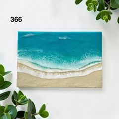 369一点物 波レジン 30×40 木製パネル 海インテリア オーシャンアート