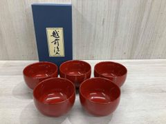 たち吉 橘吉 朱塗 漆塗 汁椀揃 5客セット お椀 共箱付 お正月 雑煮椀