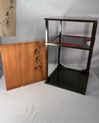 祖」 表千家 逢源斎 江岑好み 四方棚 桐木地 隅丸 組立式 紙箱（四方