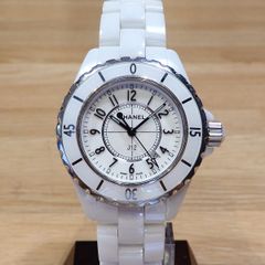 超美品 シャネル J12 ホワイトセラミック クォーツ H0968 レディース