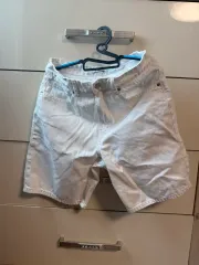 デニム ハーフパンツ 白