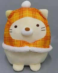 [중고] 봉제인형 고양이 체크 즈킨 봉제인형 XL [스미코구라시]