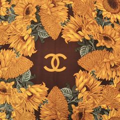 CHANEL スカーフ ひまわり柄 ココマーク - メルカリ