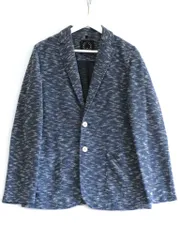 【223822】T-JACKET ティージャケット  Made in Italy ニット　テーラードジャケット　ポリエステル/ストレッチ メンズ  ・M ブルーミックスのサムネイル