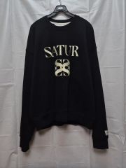 SATUR アップリケ ブラックスウェット韓国 - メルカリ
