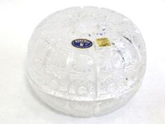 ボヘミア クリスタル 蓋付ボウル 15cm チェコ製 小物入れ 箱付 - メルカリ