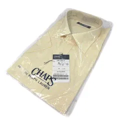 未使用品 チャップス CHAPS ラルフローレン 半袖 ドレスシャツ ワイシャツ ライトイエロー 薄黄 41 CPMB-FN2500-42のサムネイル