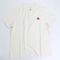 値下げ可能】メゾンキツネ 半袖ポロシャツ フォックスヘッド ベージュ