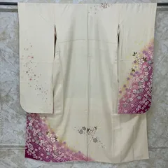 kimono+one◆kimonoarisa◆厳選◆美品◆素敵な振袖◆正絹◆袷◆広衿◆晴れ着ガード加工◆裄長◆ロング◆裄68肩丈166.5のサムネイル