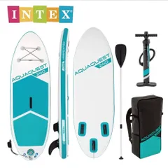 【新品】持ち運び便利なSUPボードセット INTEX社製 アクアクエスト 240 ユース D244×W76×H13cm ｜ 日本正規品のサムネイル