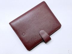 希少】モンブラン MONTBLANC システム手帳 ブラック レザー シボ革 