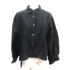 セポ CEPO シャツ ブラウス ステンカラー オーバーサイズ 長袖 M 黒 ブラック /AUのサムネイル