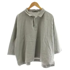 パドカレ pas de calais シャツ ブラウス 7分袖 コットン 36 グレー JR-2312 /AN37のサムネイル