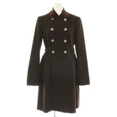 レベッカテイラー rebecca taylor ステンカラーコート ロング ウール混 ビジュー 2 ブラウン 1202071-89 /DOのサムネイル