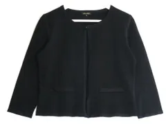 【227946】ESCADA エスカーダ  レーヨン ニット　ストレッチ　カーディガン　ボレロ  ・S 5016760 ブラックのサムネイル