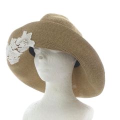 美品】Athena New York アシーナニューヨーク 麦わら帽子 レース