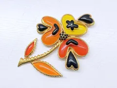 レア　大振り　美品　Christian Lacroix　クリスチャンラクロワ　フラワー　ブローチ　E94のサムネイル
