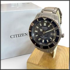 ◆ CITIZEN ◆ 시티즌 남성 시계 프로 마스터 마린 기계식 다이버 200m NB6021-68L 티타늄 자동 감기 중고