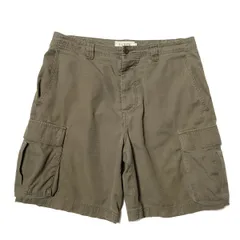 90's 00's Jクルー リップストップ コットン カーゴショーツ 濃緑系 (32) ODグリーン系 ショートパンツ 90年代 旧タグ オールド J.CREW アメリカ古着 USED ビンテージ ヴィンテージのサムネイル