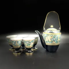 【極美品】Eclectique kaikai 象更紗 酒器セット 徳利 猪口のサムネイル