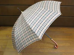 【232097】DAKS ダックス  長傘＜軽い・つよい・さびない＞カーボン骨 チェック柄　65cm　※共布カバー ベージュ系のサムネイル