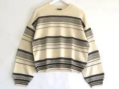 【231918】OTTO STRIPE PO theory セオリー  長袖ニット　薄手ウールレーヨン　ボーダー　3シーズン  ・S