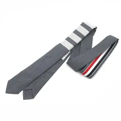 トムブラウン THOM BROWNE 平織り 4-BAR クラシック ネクタイ ウール MNL001A-06146-035 グレーのサムネイル