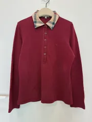 正規品))) バーバリー カラーネック 長袖 Tシャツ レディース Mサイズ/55（細身66サイズ）