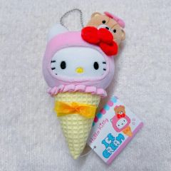 レア サンリオ ハローキティ アイスクリームコーン ぬいぐるみ - メルカリ