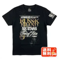 RUSS・K ラスケー 両面プリント Tシャツ ブラック Lサイズ Harley-Davidson風のサムネイル