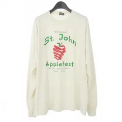 フルーツオブザルーム FRUIT OF THE LOOM S.t john アップルTシャツ 林檎 丸首 長袖 XL 白 アイボリーのサムネイル