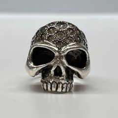 美品 】ヴェルヴェットラウンジ スカルリング 17号 ブラック SV925 