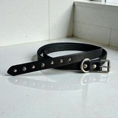 スタッズ レザー ナロー ベルト ハンドメイド bestro-89 - メルカリ