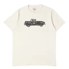 RRL ダブルアールエル Tシャツ オフホワイト 白 サイズ:M  トラック 染込みプリント Tシャツ ラルフローレン トップス カットソー 半袖【メンズ】【中古】のサムネイル