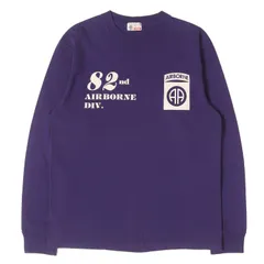 BuzzRicksons バズリクソンズ Tシャツ パープル サイズ:M  AIR BORNE ミリタリープリント ロングスリーブ Tシャツ  日本製 トップス カットソー 長袖【メンズ】【中古】のサムネイル