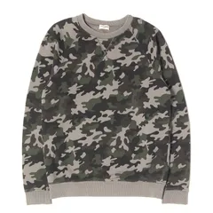 【美品】SAINT LAURENT PARIS サンローラン パリ スウェット グレー系 サイズ:L エディ期  カモ柄 前V スウェットシャツ イタリア製 トップス トレーナー【メンズ】【中古】のサムネイル