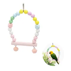 鳥 おもちゃ インコセキセイインコのための耐久性のある木製の天然鳥のおもちゃ インコ おもちゃ ペットの鳥のブランコ オウム用の鳥のブランコ セキセイインコ おもちゃ 鳥のおもちゃ オカメインコ おもちゃ インコ ブランコ 文鳥 ブランコ おもちゃベル付き天然